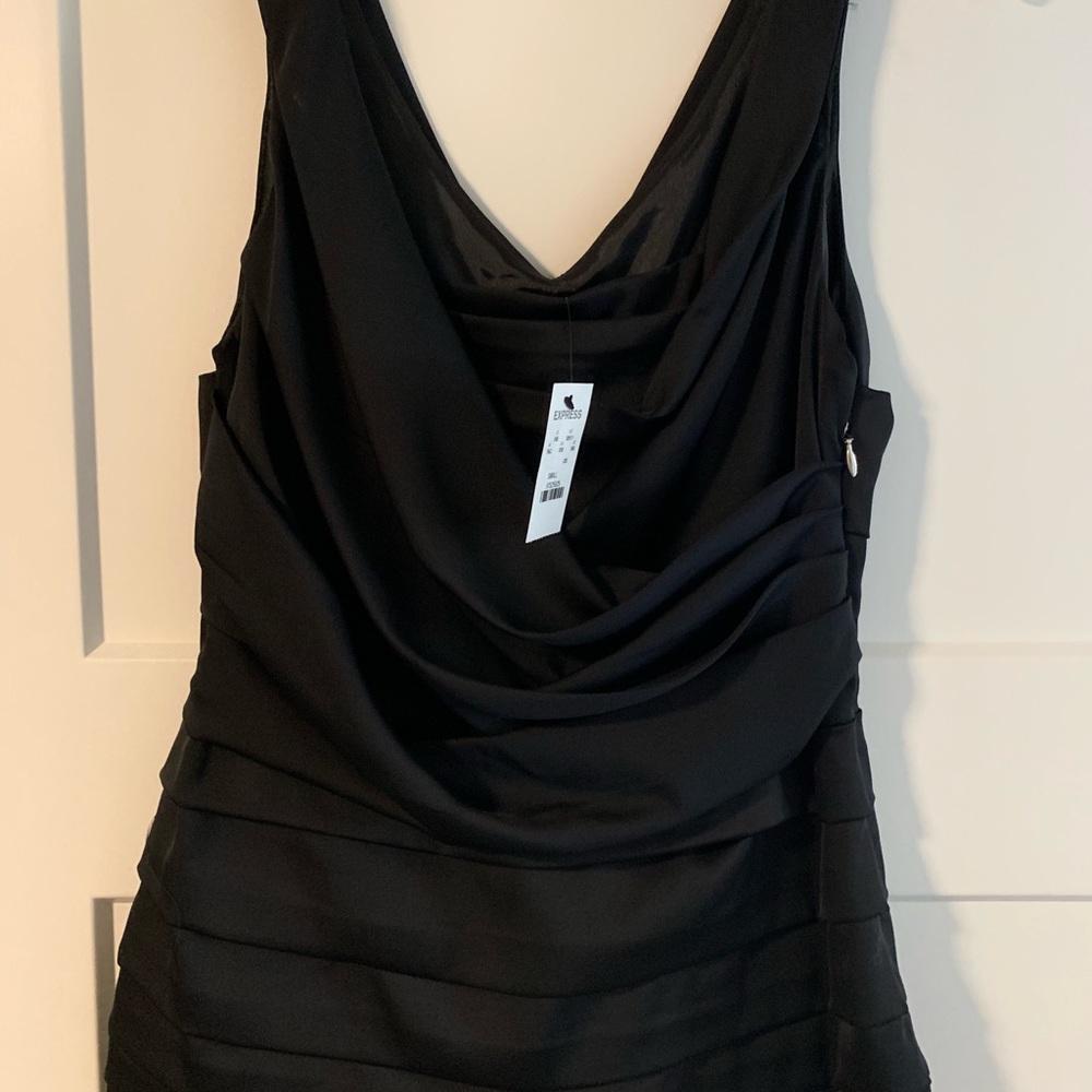 Silk black top